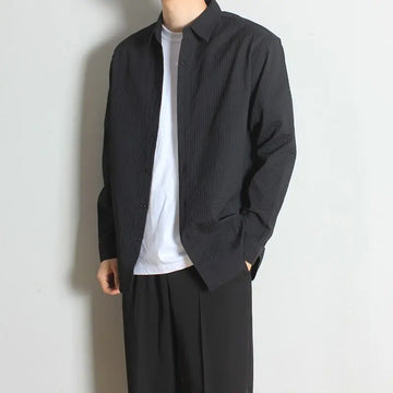 Spring Autumn New Fashion Turn-down Collar Long Sleeve Solid Blouse Men's Clothing Simplicity Pocket Button All-match Y2K Shirts